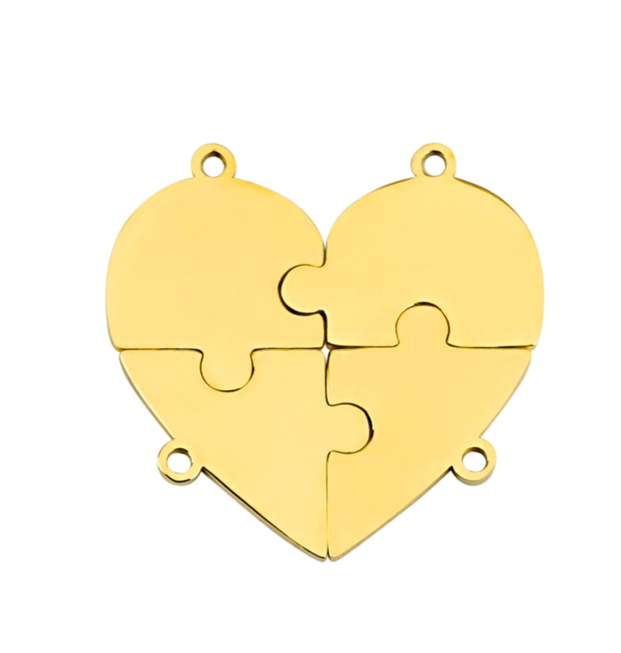 Personalized Heart Puzzle Names Keychain-Gift For Friend Or Family