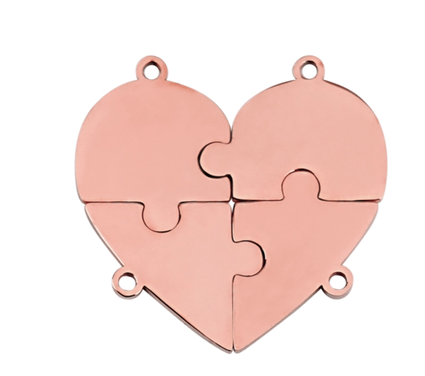 Personalized Heart Puzzle Names Keychain-Gift For Friend Or Family