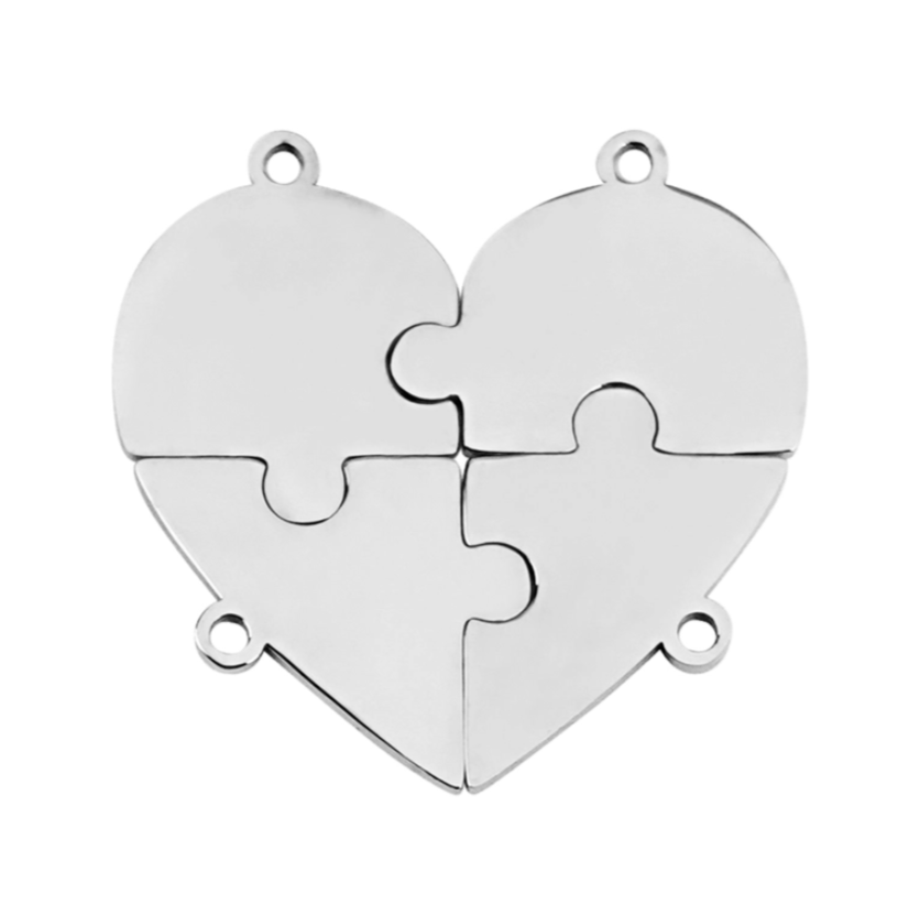 Personalized Heart Puzzle Names Keychain-Gift For Friend Or Family