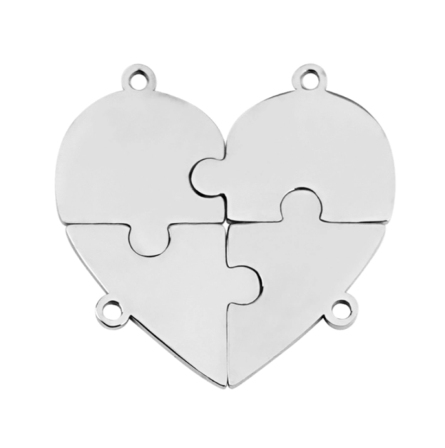 Personalized Heart Puzzle Names Keychain-Gift For Friend Or Family