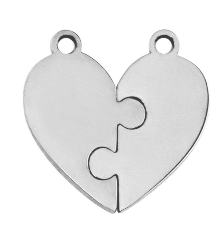 Personalized Heart Puzzle Names Keychain-Gift For Friend Or Family