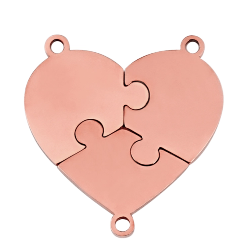 Personalized Heart Puzzle Names Keychain-Gift For Friend Or Family