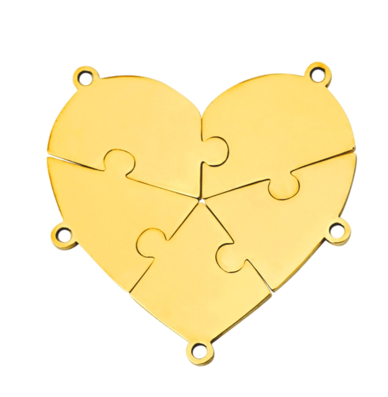 Personalized Heart Puzzle Names Keychain-Gift For Friend Or Family