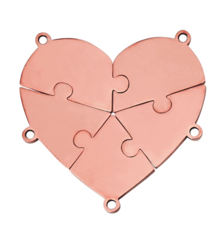 Personalized Heart Puzzle Names Keychain-Gift For Friend Or Family
