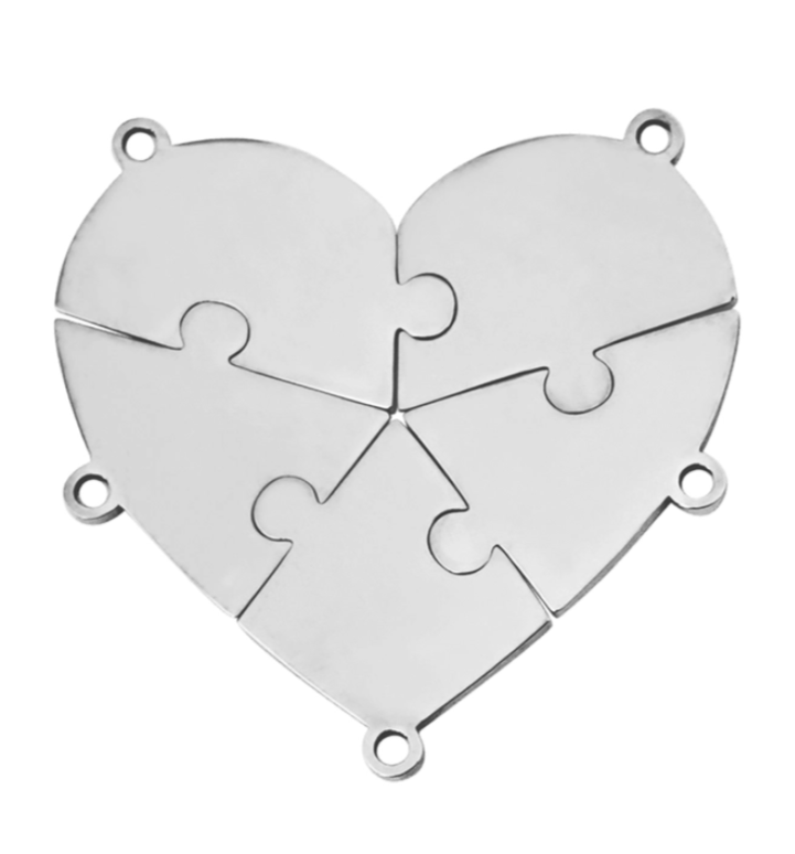 Personalized Heart Puzzle Names Keychain-Gift For Friend Or Family