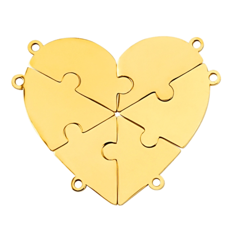 Personalized Heart Puzzle Names Keychain-Gift For Friend Or Family