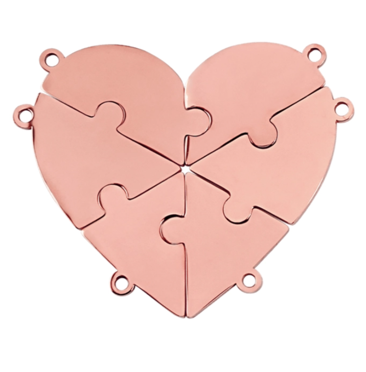 Personalized Heart Puzzle Names Keychain-Gift For Friend Or Family