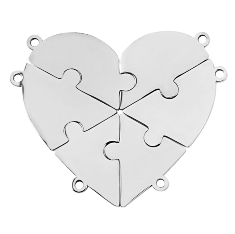 Personalized Heart Puzzle Names Keychain-Gift For Friend Or Family