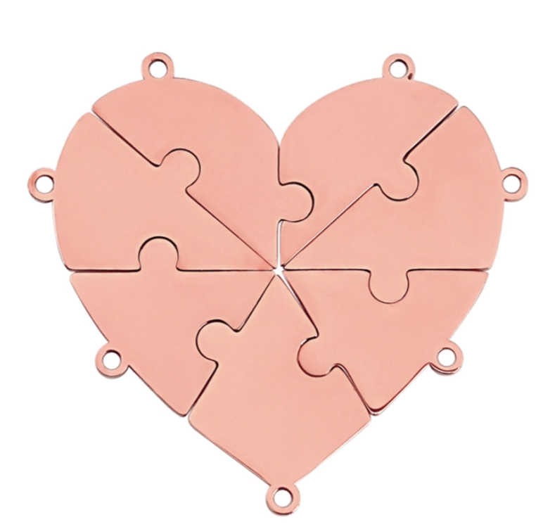 Personalized Heart Puzzle Names Keychain-Gift For Friend Or Family