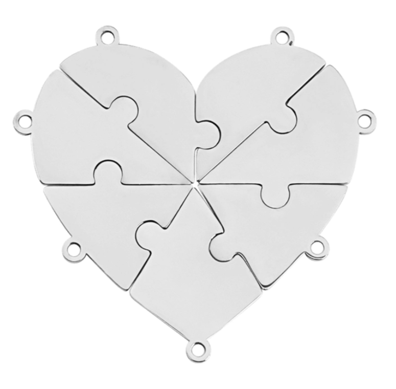 Personalized Heart Puzzle Names Keychain-Gift For Friend Or Family