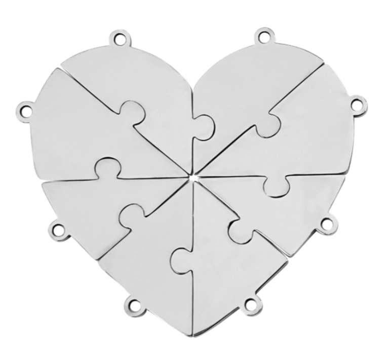 Personalized Heart Puzzle Names Keychain-Gift For Friend Or Family