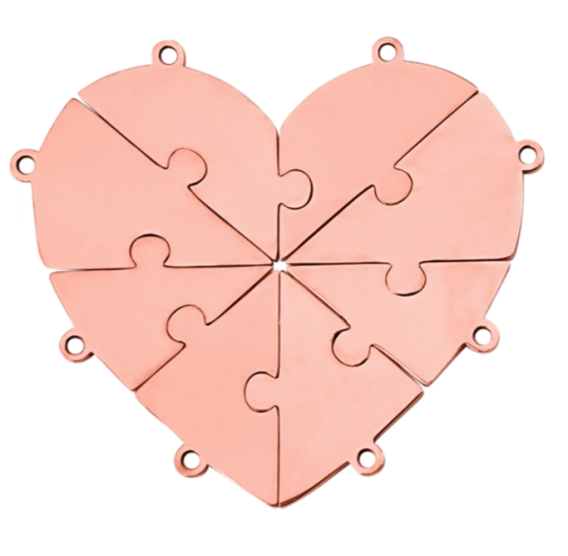 Personalized Heart Puzzle Names Keychain-Gift For Friend Or Family