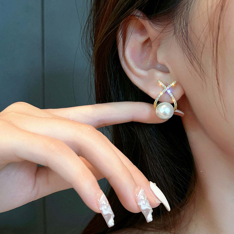 Pearl Stud Earrings-Engravingift