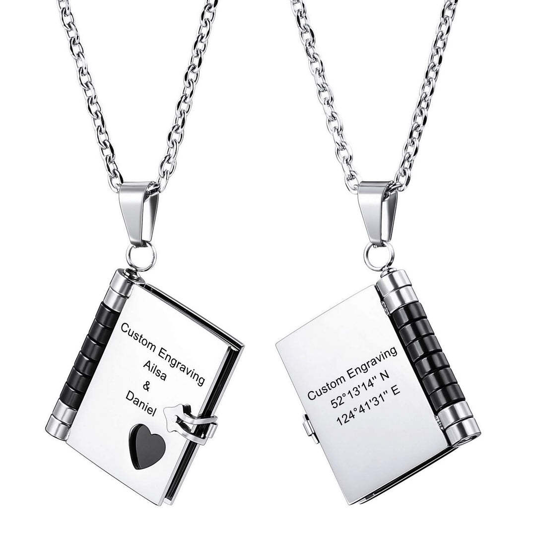 Personalized Book Locket Necklace