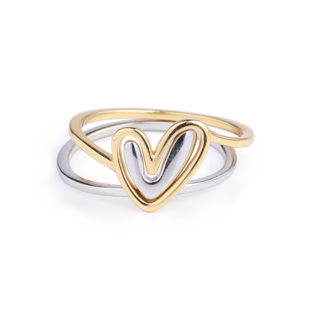 Mother's Day Day Gift Self Love Layered Heart Ring-Engravingift