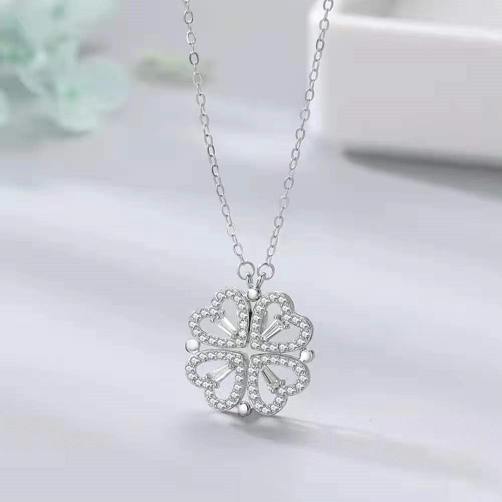 Mother's Day Gift Four Leaf  Necklace-Engravingift