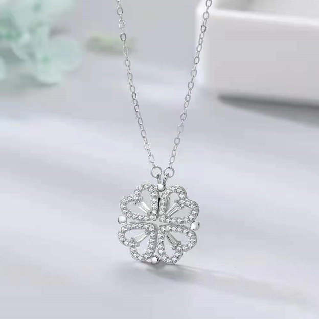 Mother's Day Gift Four Leaf  Necklace-Engravingift