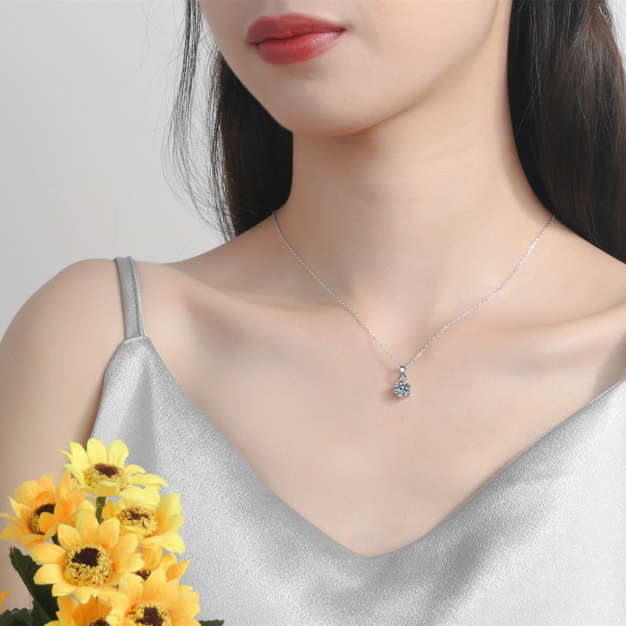 Genuine Moissanite VVS1 D Color Necklace - 1013Bazaar
