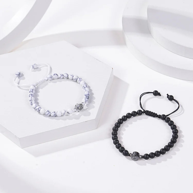 Tiger Eye Men's Bracelet Personalized Photo Projection Bracelet