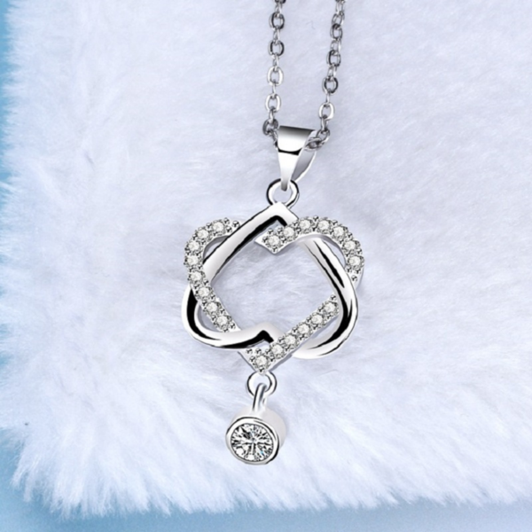 To My Daughter Heart Knot Necklace