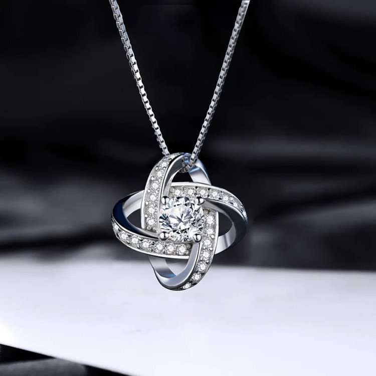 To My Daughter Love Knot Necklace "Believe In Yourself" Warm Gifts