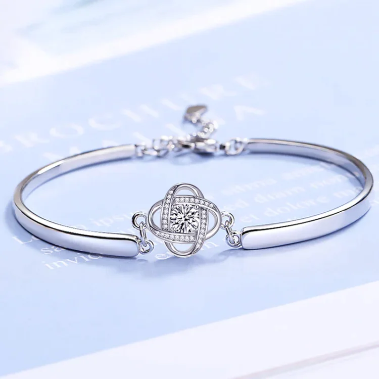 To My Daughter from Dad Love Knot Bracelet "Never Forget That I Love You"