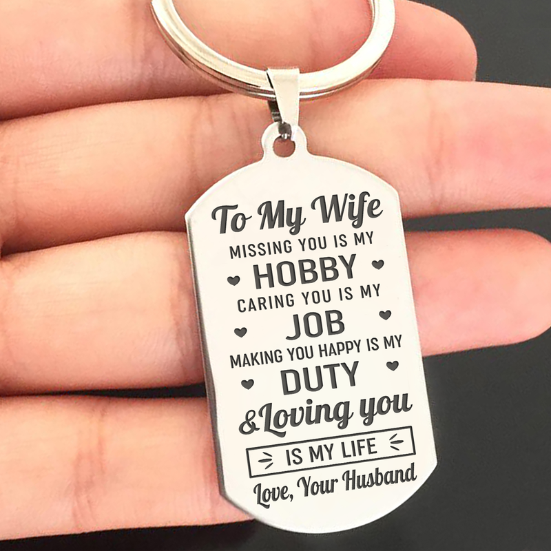 Christmas Gift Husband to My Wife-Missing You Is My Hobby,Loveing You Is My Life