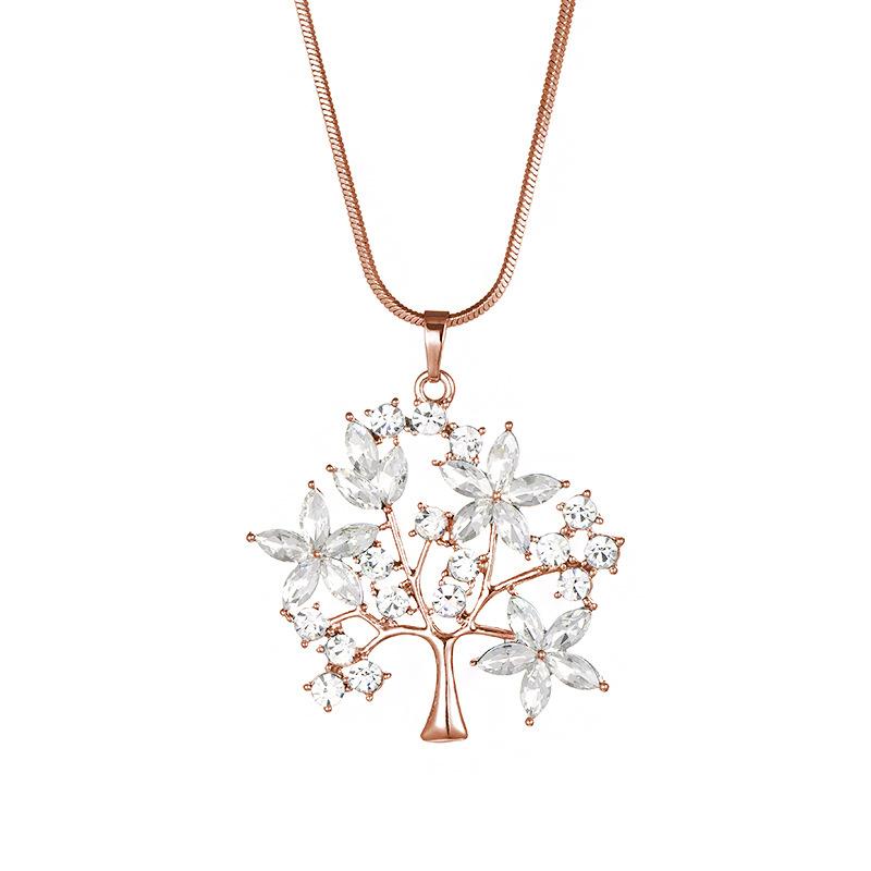 Mother's Day Gift Crystal Tree of Life Pendant Necklace-Engravingift