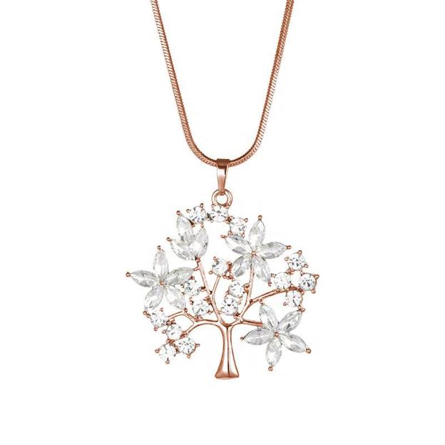 Mother's Day Gift Crystal Tree of Life Pendant Necklace-Engravingift