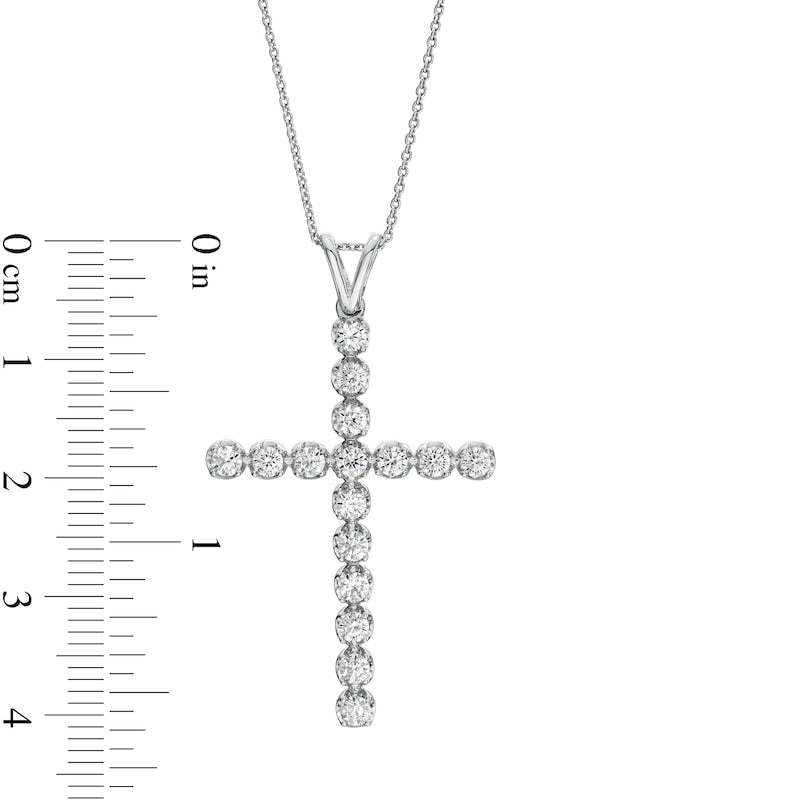 Mother's Day Gift 1 CT. T.W. Certified Lab-Created Diamond Cross Pendant in-Engravingift