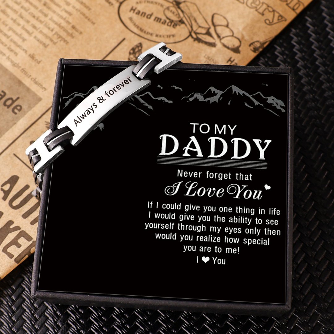 Christmas Gift Mens Bracelet Engravable Waterproof Bracelets