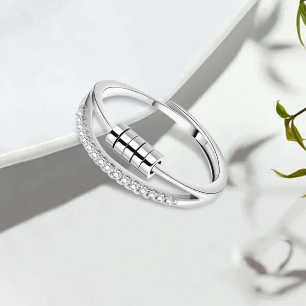 Mother's Day Gift For Daughter - S925 Drive Away Your Anxiety Layer Beads Fidget Ring-Engravingift