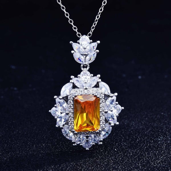 Christmas Gift Luxury gemstone necklace ring