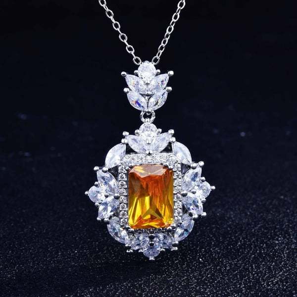 Christmas Gift Luxury gemstone necklace ring