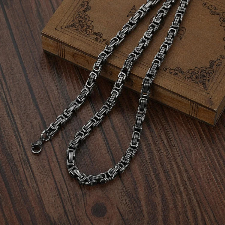 Christmas Gift To My Man I LOVE YOU Cuban Link Necklace Stainless Steel Necklace Father's Gift for Husband Boyfriend-Engravingift