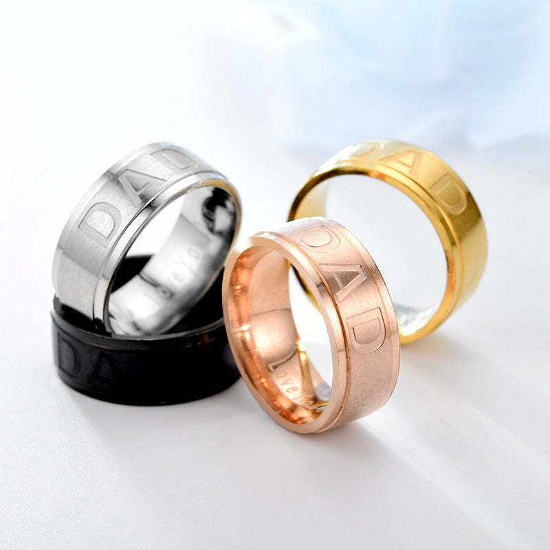 Christmas Gift Love You Dad Titanium Steel Ring Christmas Gift-Engravingift
