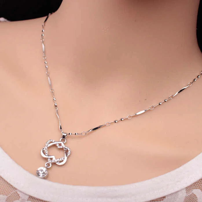 To My Daughter Heart Knot Necklace