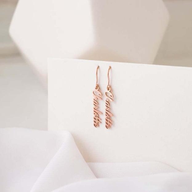 Mother's Day Gift Personalized Name Drop Earrings Gifts for Her-Engravingift