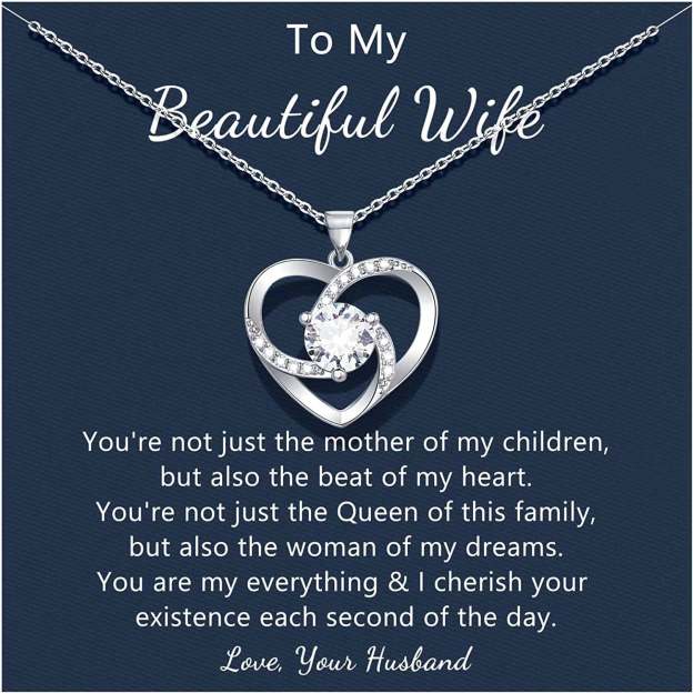 Mother's Day Gift To My Beautiful Wife-S925 Heart Love Necklace "You are the woman of my dreams" Gifts For Lover-Engravingift