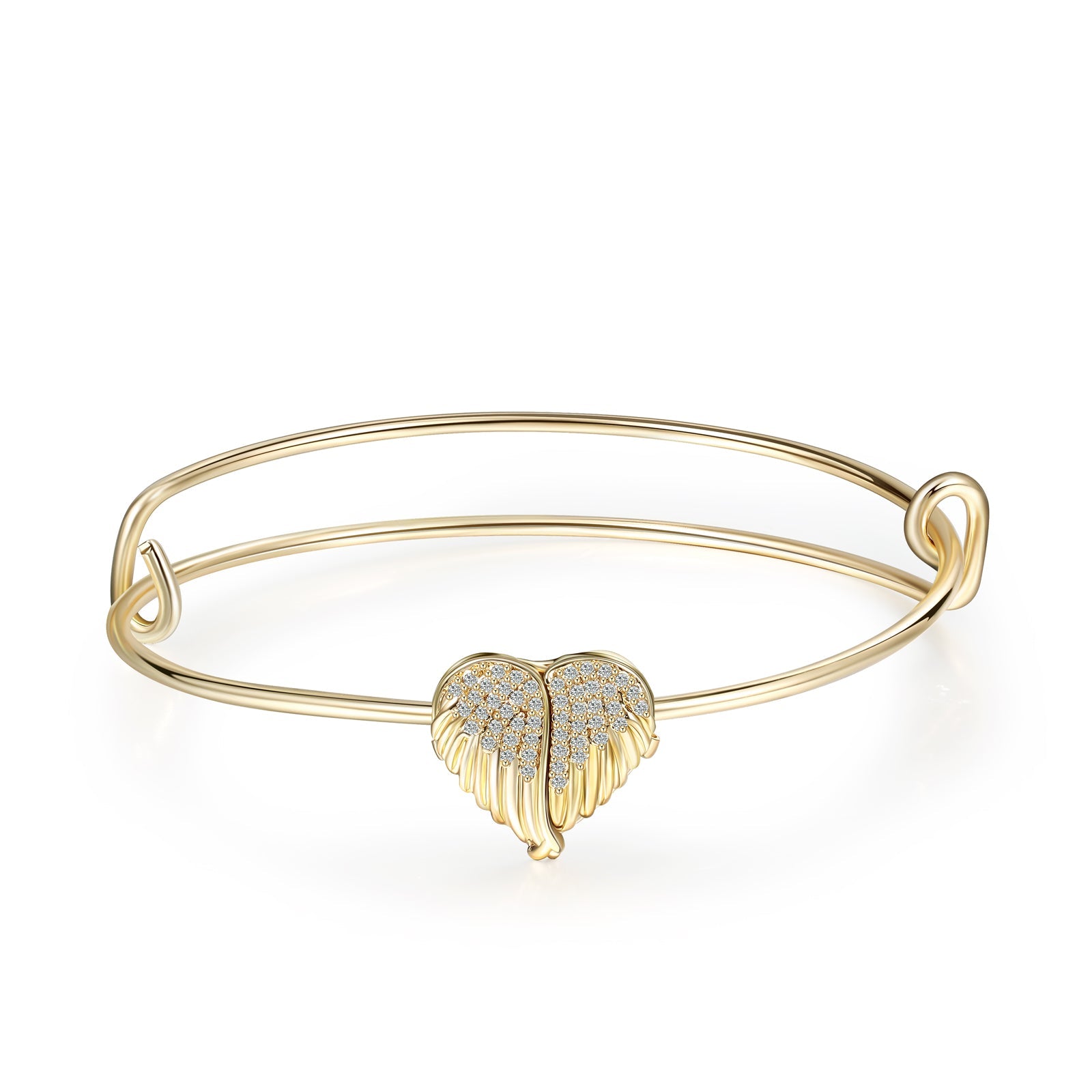 Personalized Angel Wings Photo Bracelet Custom 1 Photo Bangle