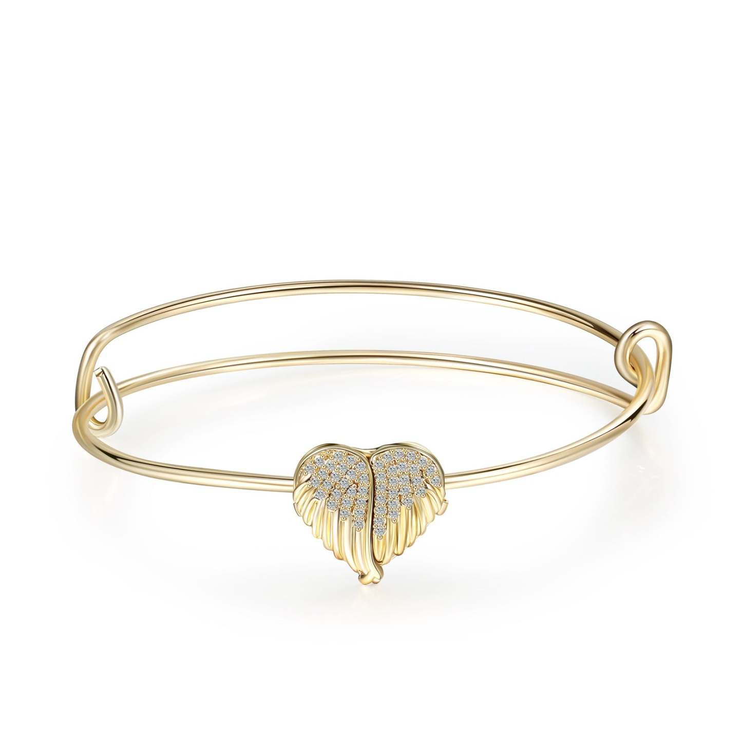 Personalized Angel Wings Photo Bracelet Custom 1 Photo Bangle