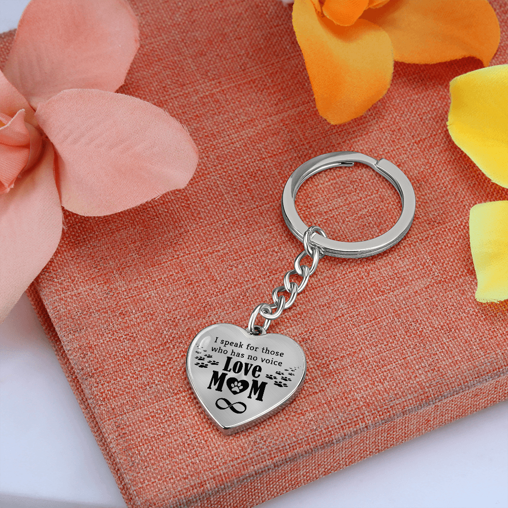 Mother's Day Gift Love Mom - Graphic Heart Keychain-Engravingift