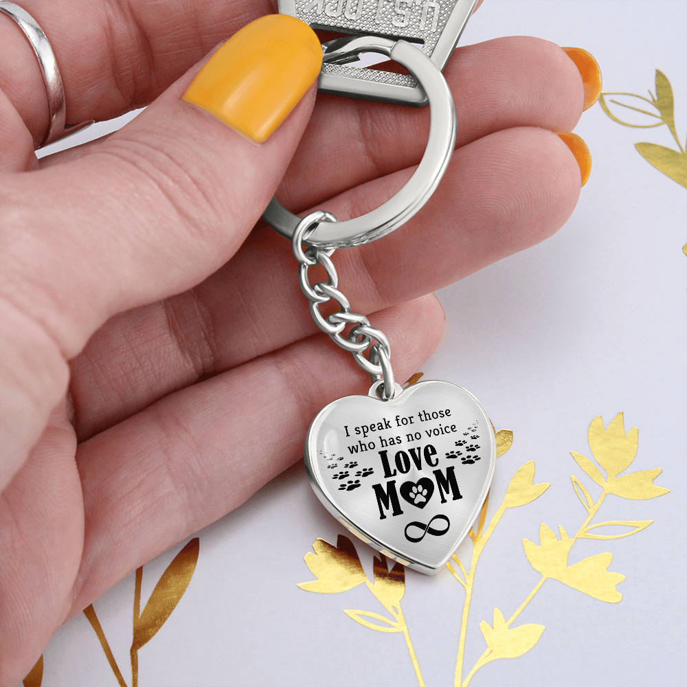 Mother's Day Gift Love Mom - Graphic Heart Keychain-Engravingift