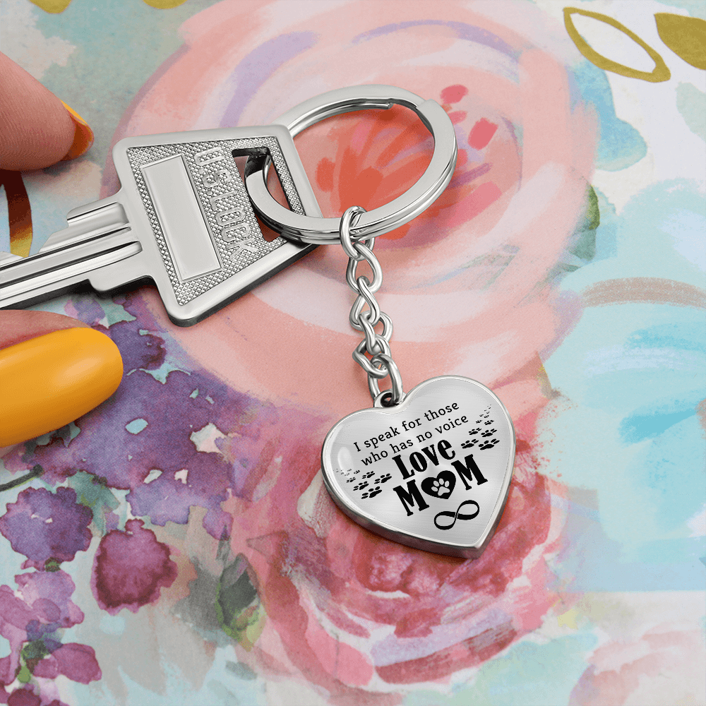 Mother's Day Gift Love Mom - Graphic Heart Keychain-Engravingift