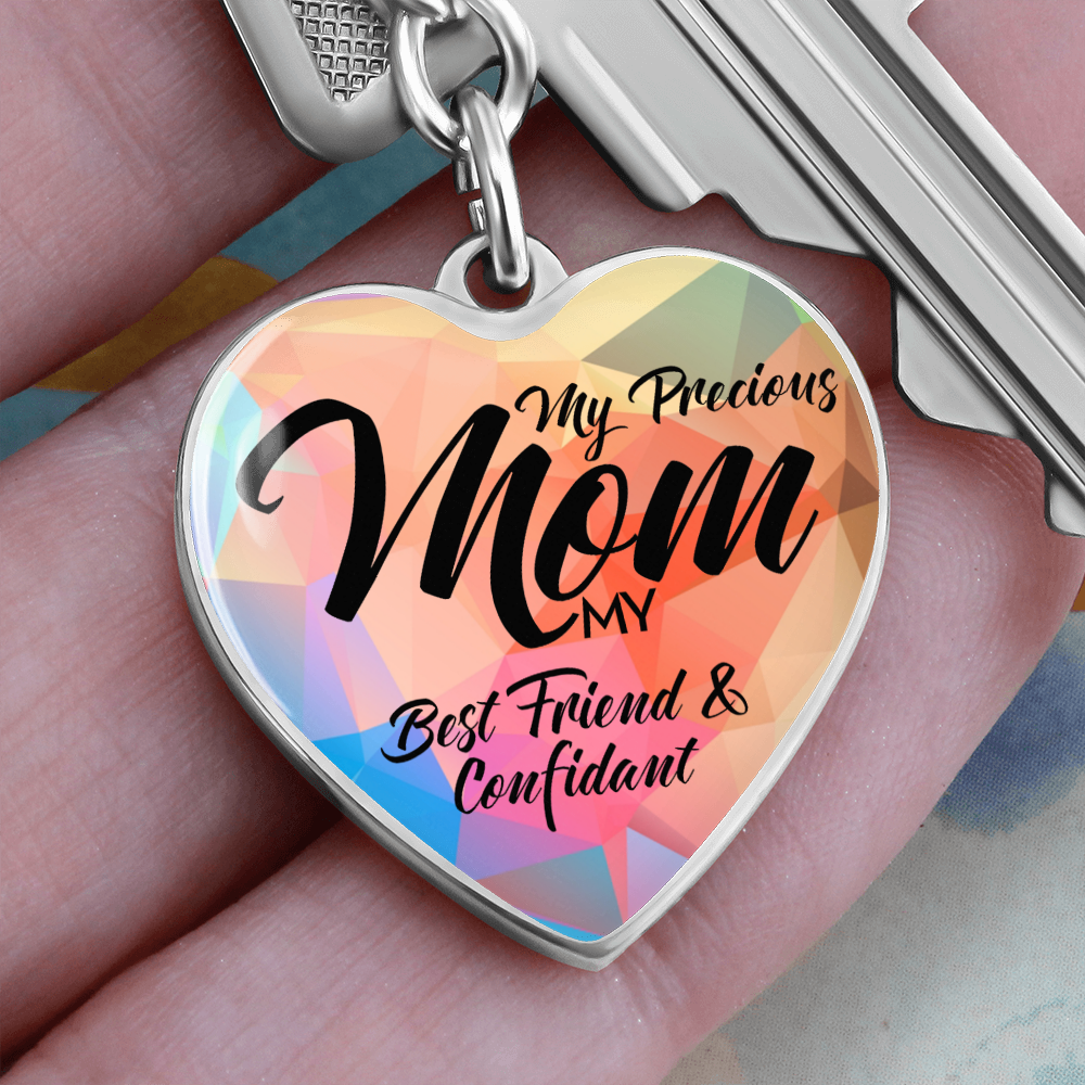 Mother's Day Gift My Precious Mom - Mother's Day Gift Graphic Heart Keychain-Engravingift