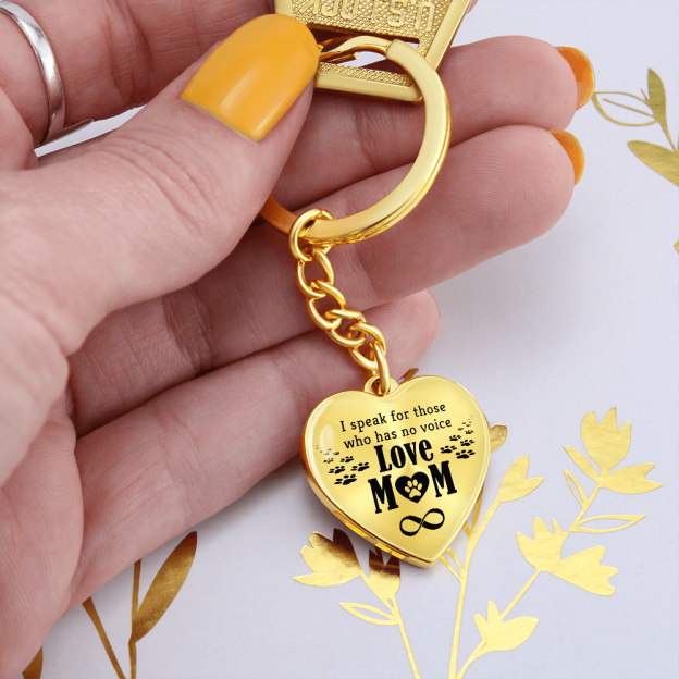Mother's Day Gift Love Mom - Graphic Heart Keychain-Engravingift