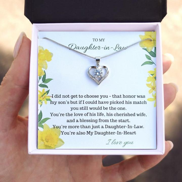 Mother's Day Gift To My Daughter-in-Law | LOVE HEART NECKLACE-Engravingift