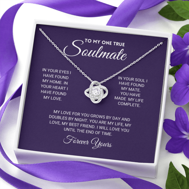 Mother's Day Gift Soulmate - Until The End Of Time - Necklace-Engravingift