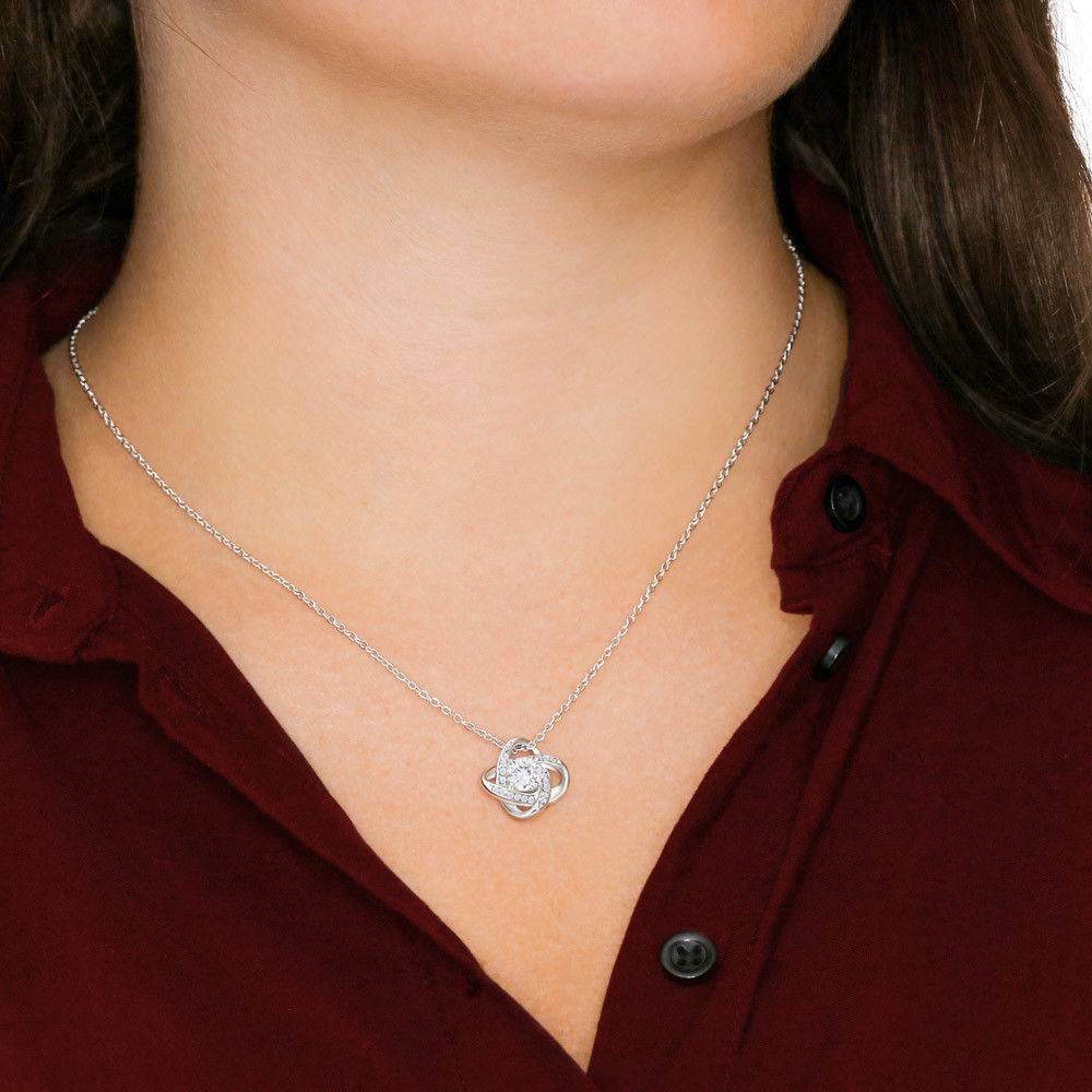 Mother's Day Gift To My Bonus Mom - Love Knot Necklace-Engravingift