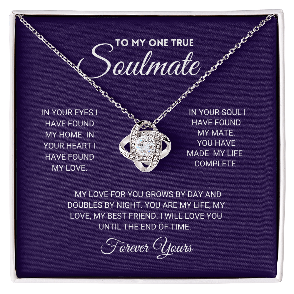 Mother's Day Gift Soulmate - Until The End Of Time - Necklace-Engravingift